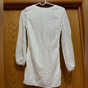Long sleeve sequined homecoming dress size small
